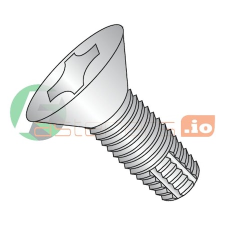 Thread Cutting Screw, 5/16-18 X 1-1/2 In, Stainless Steel Flat Head Phillips Drive, 1200 PK